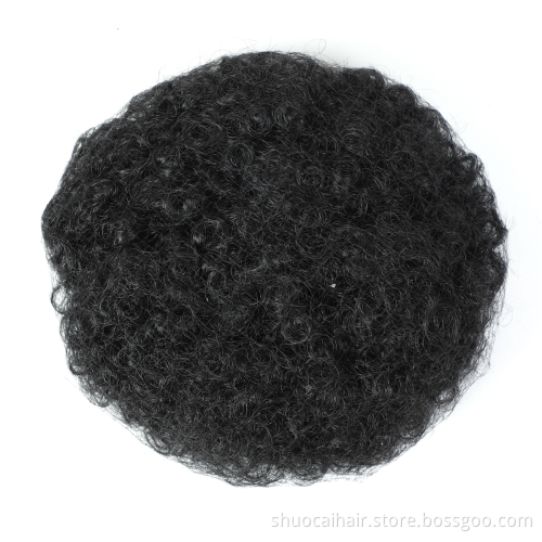New Product Puff Afro Bun extension Ponytail Drawstring Short Afro Kinky Curly Clip In on Synthetic Hair Buns Hair With Pack